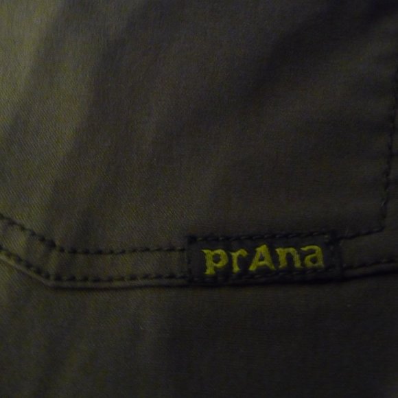 PRANA BREATHE SLIM FIT BROWN/GREEN OUTDOOR HIGHKING ATHLEISURE MAN PANTS  40/30 - Picture 6 of 13